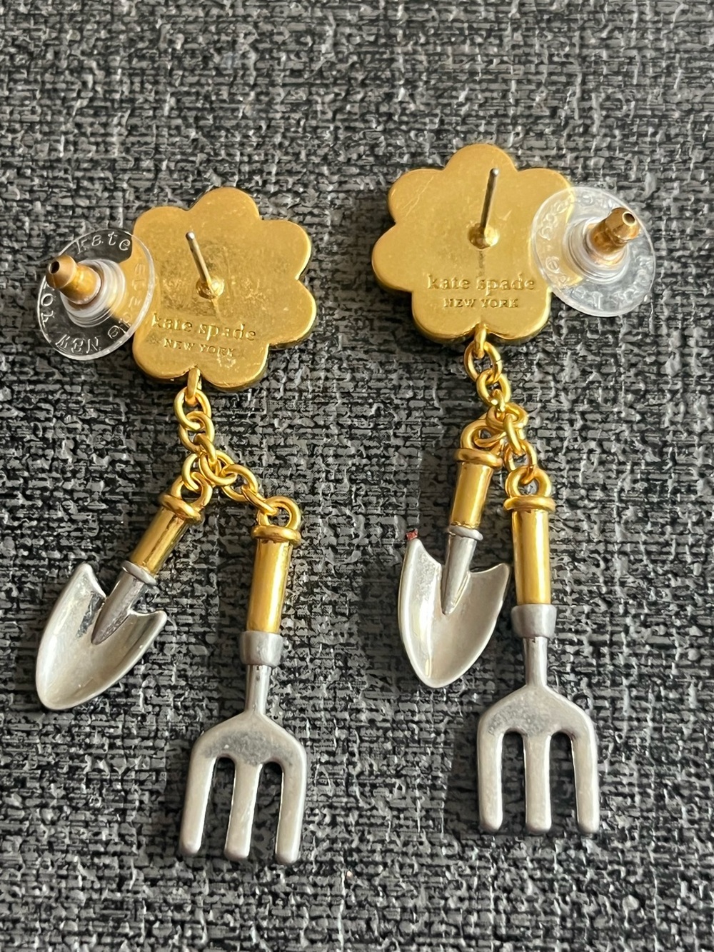 Kate Spade garden tools earrings